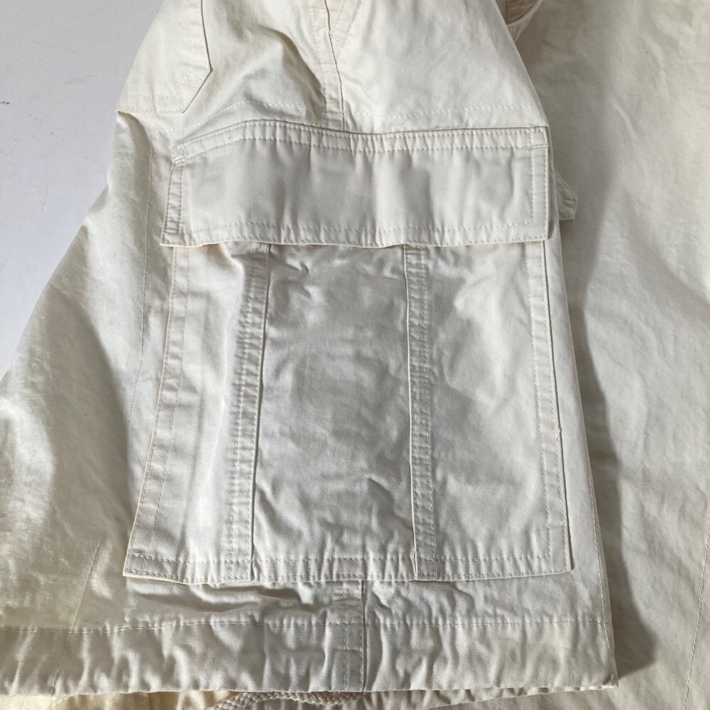 Womens Vintage Lauren Ralph Lauren Cotton Cargo‎ Hiking Shorts Off White 10 - Picture 6 of 7